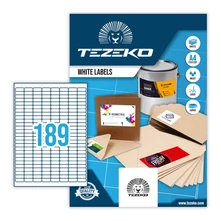 Tezeko öntapadó íves etikett címke TZ-A4-0044
