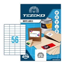 Tezeko öntapadó íves etikett címke TZ-A4-0068