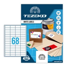 Tezeko öntapadó íves etikett címke TZ-A4-0069
