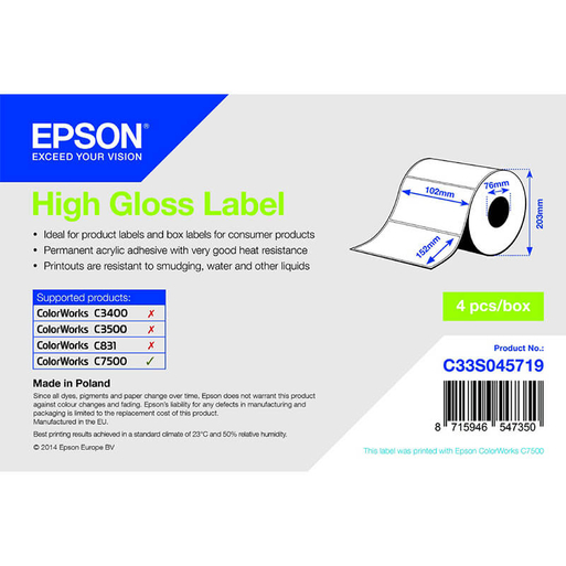 Epson etikett címke C33S045719